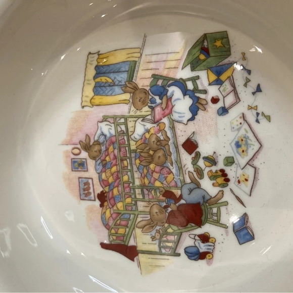 ROYAL DOULTON BUNNYKIN Fine Bone China Cereal Bowl Story Time Motif - Picture 2 of 6